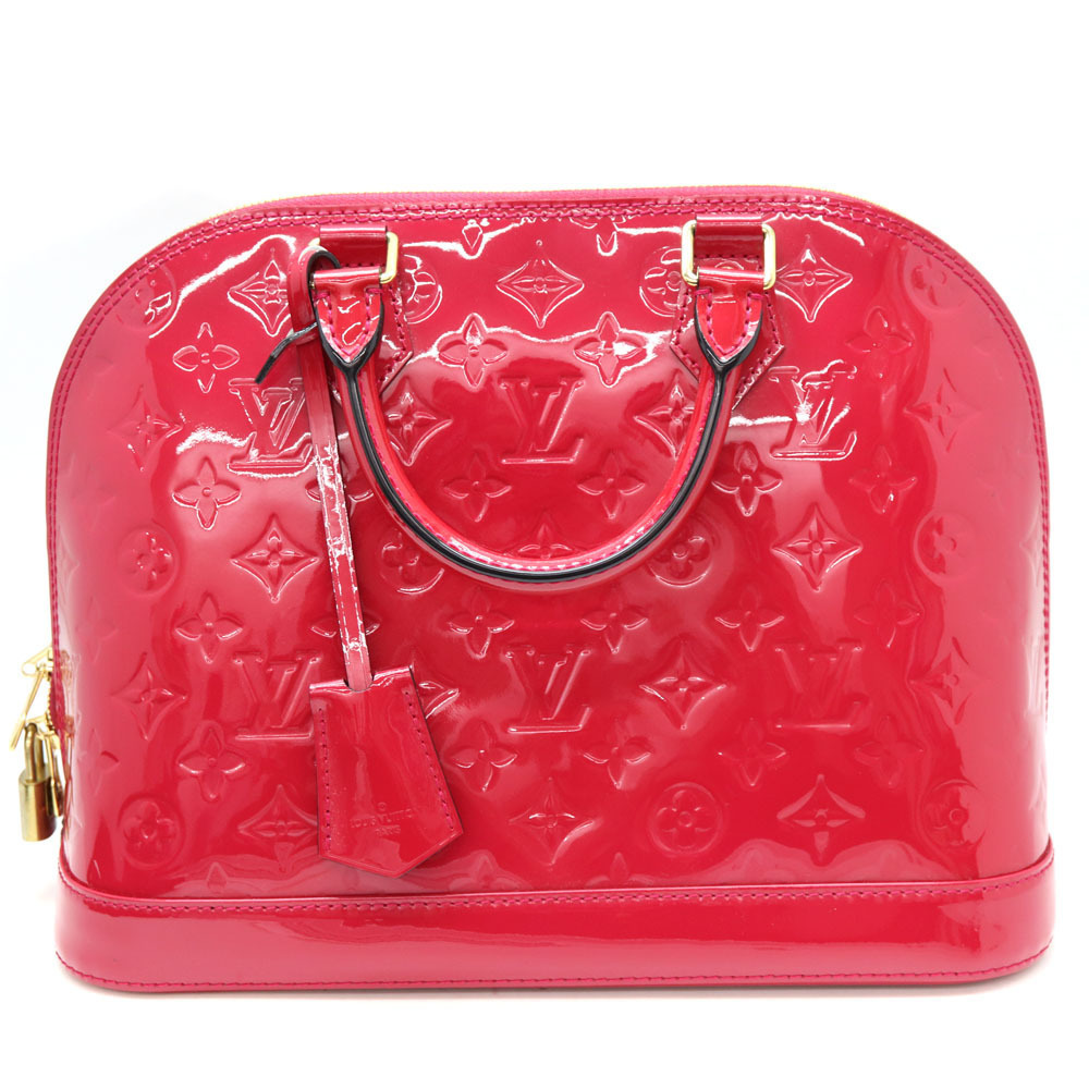 LOUIS VUITTON Alma Handbag Monogram Vernis Rose Pink Indien Peach Pink LV